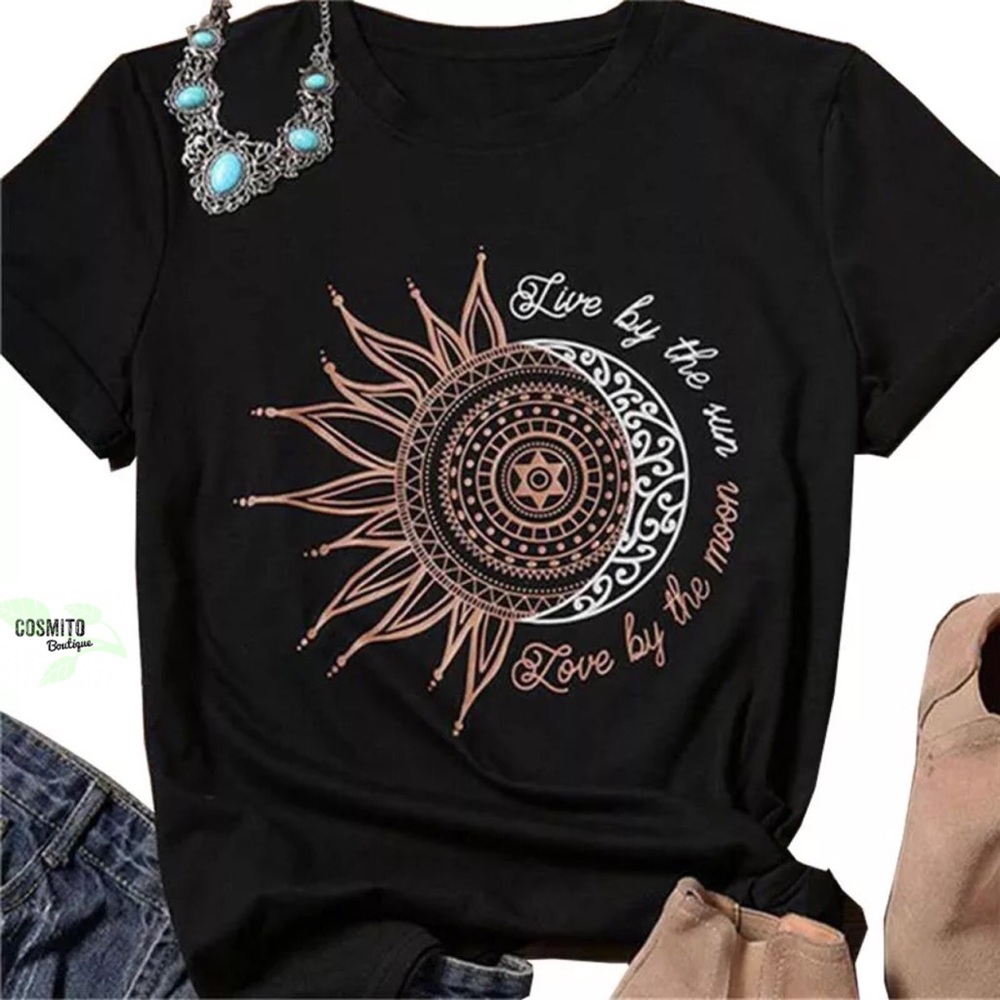 ⚡️sale⚡️Live by the Sun, Love by the Moon Tee - Picture 1 of 4